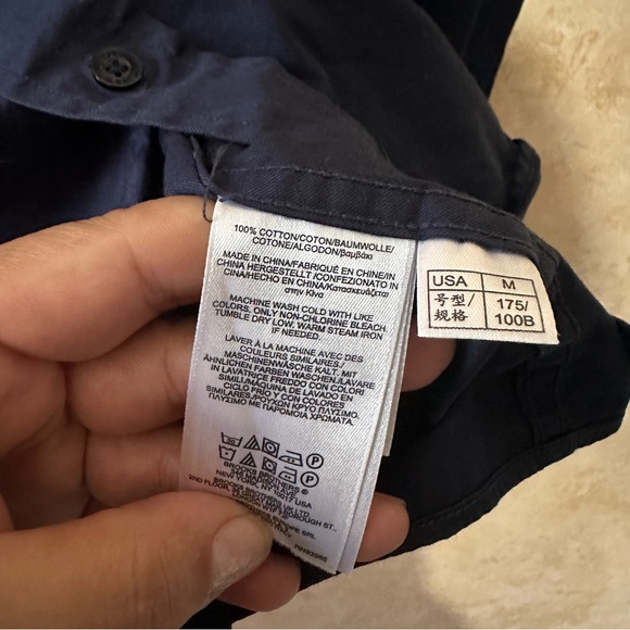 Brooks Brothers Regent Men’s Button Up Shirt M Medium Long Sleeve Blue Logo - Picture 6 of 7